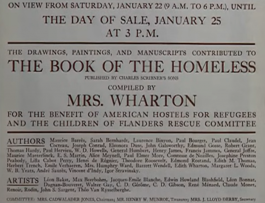The book of the Homeless by Mrs. Wharton