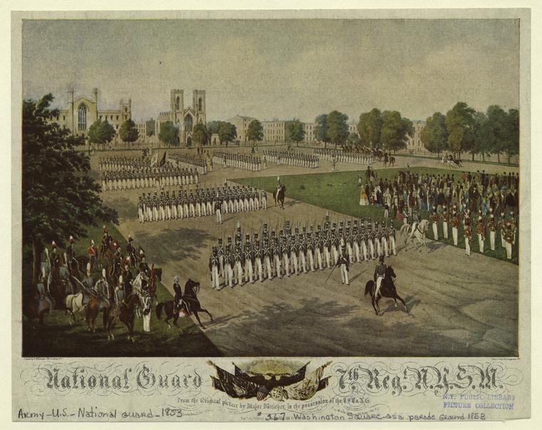 Military parade at Washington Square Park